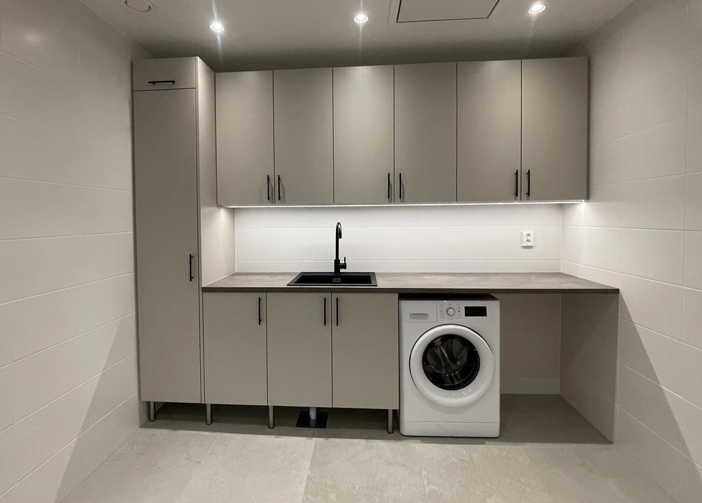 Tvättstuga/pannrum. Exempelbild från redan uppförda hus. 