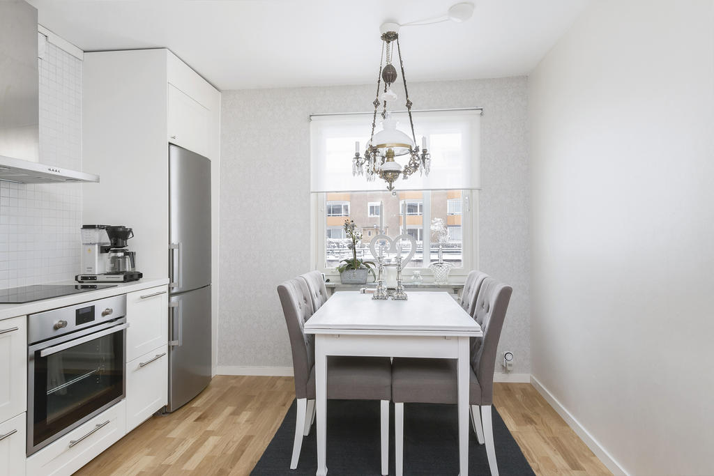 Plats för större matbord. 