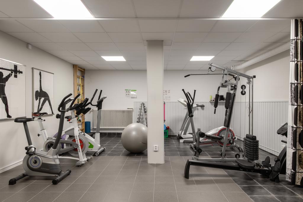 Föreningen gym som finns att nyttja i källarplan