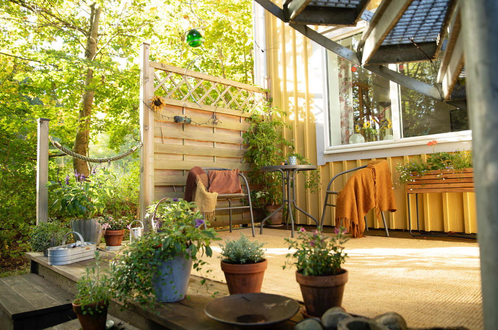 Uteplats hörande till marklägenheten