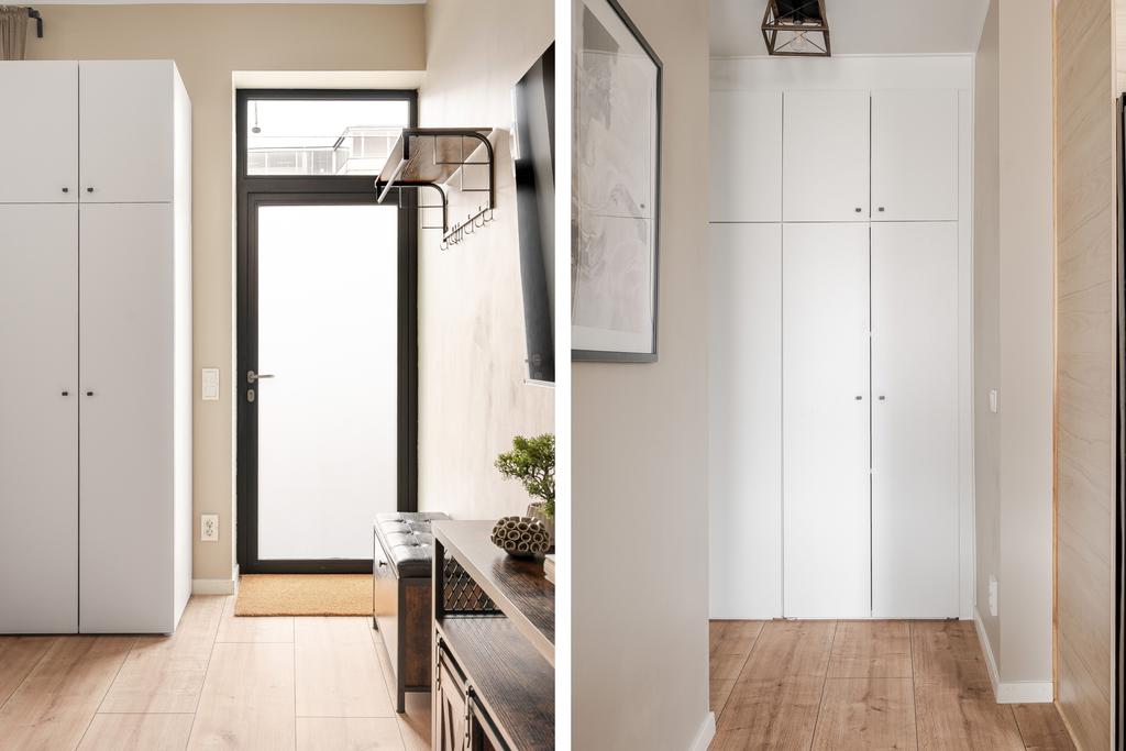 Entré med plats för avhängning och garderober - ytterligare förvaring längre in i bostaden