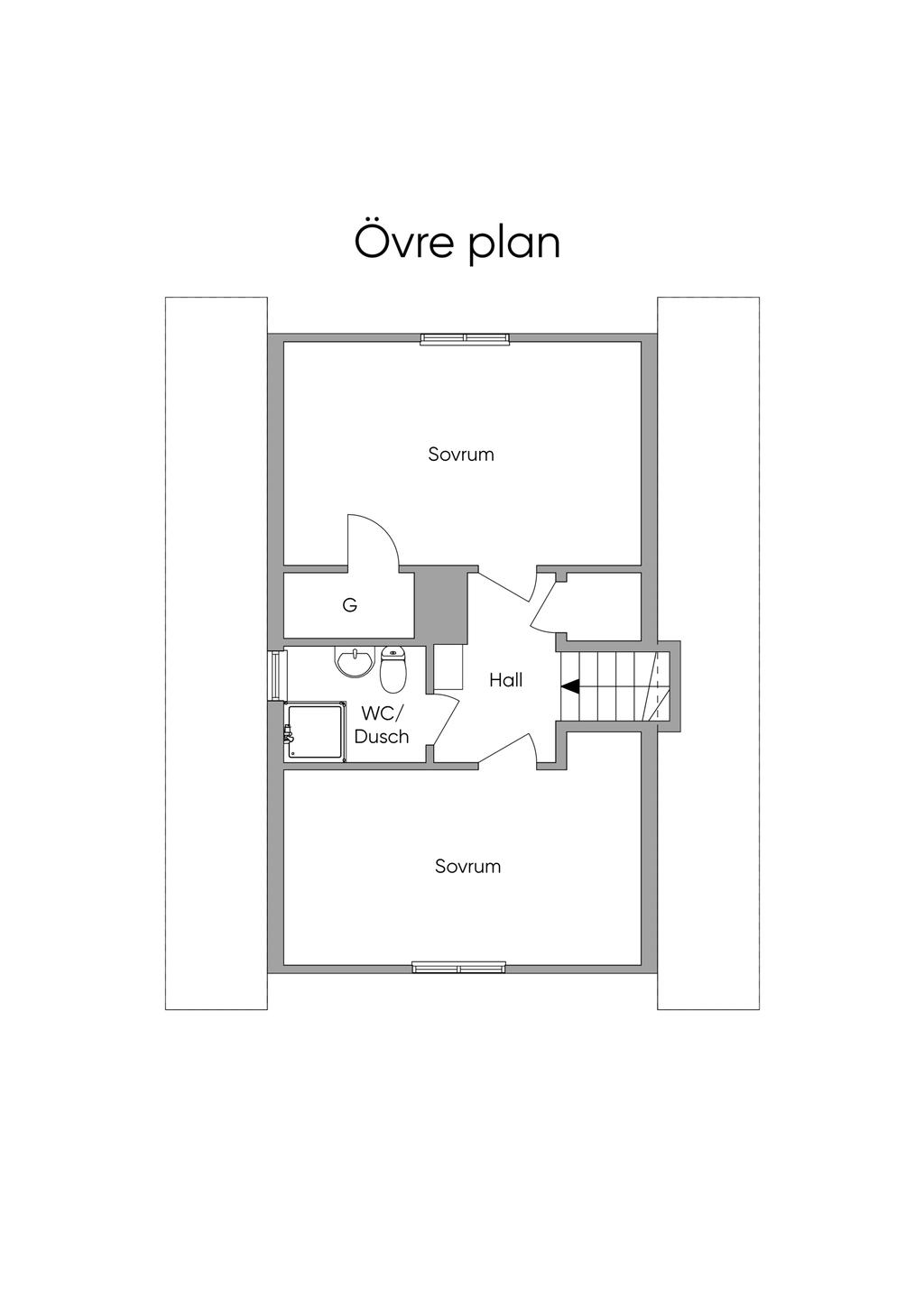 Planlösning övre plan