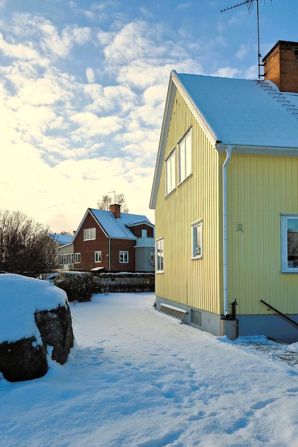 Trädgårdstomt runt huset