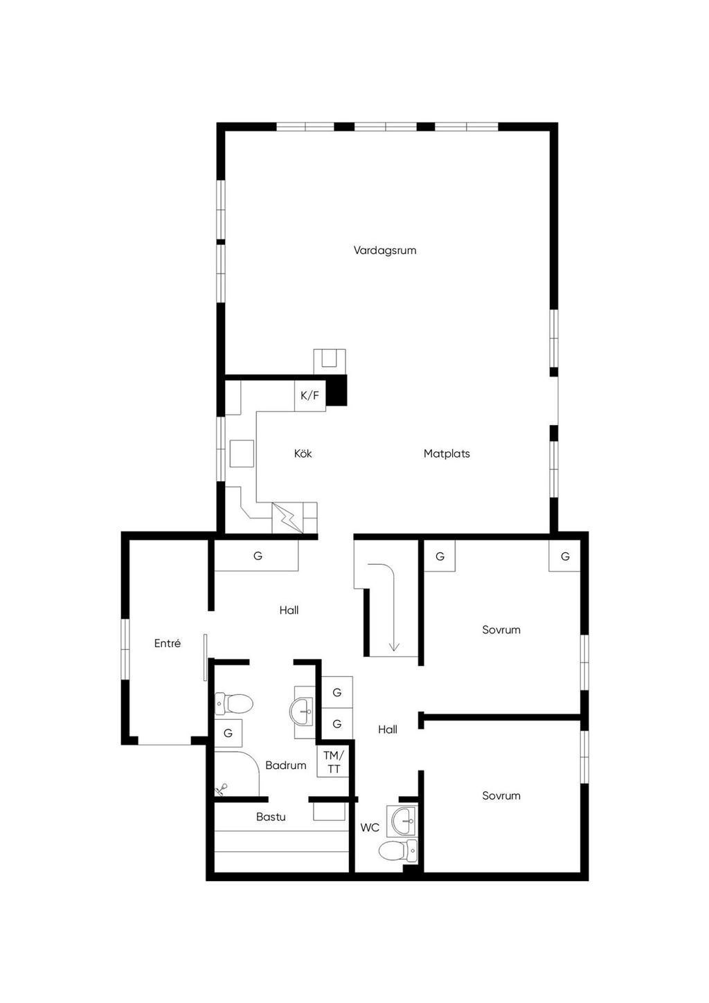 Planlösning, entréplan