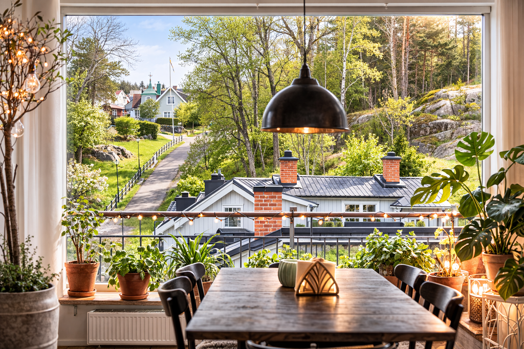 Utsikt sommar, Ai genererad