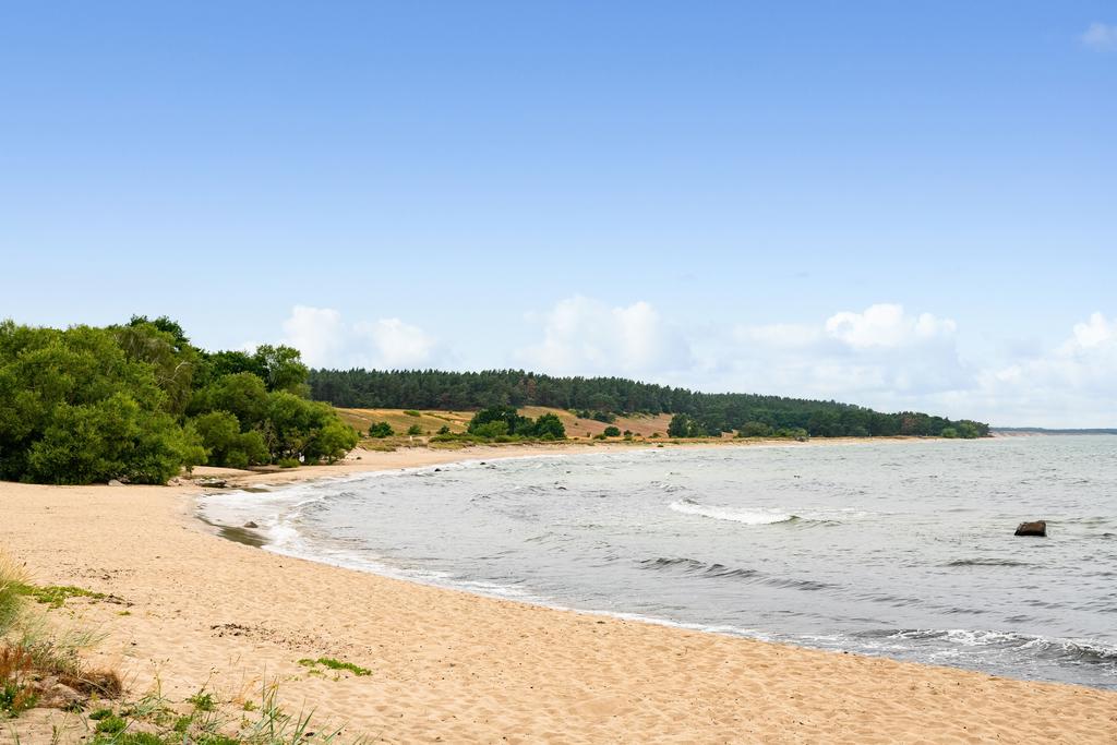 Närmaste stranden i Vitemölla, på cykelavstånd från huset