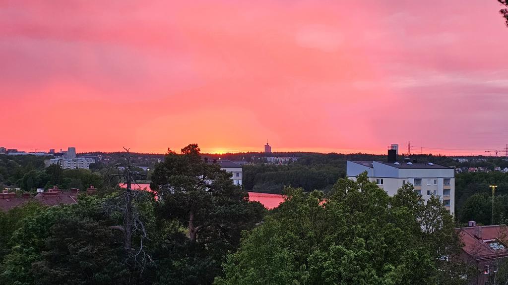 Utsikt i solnedgång