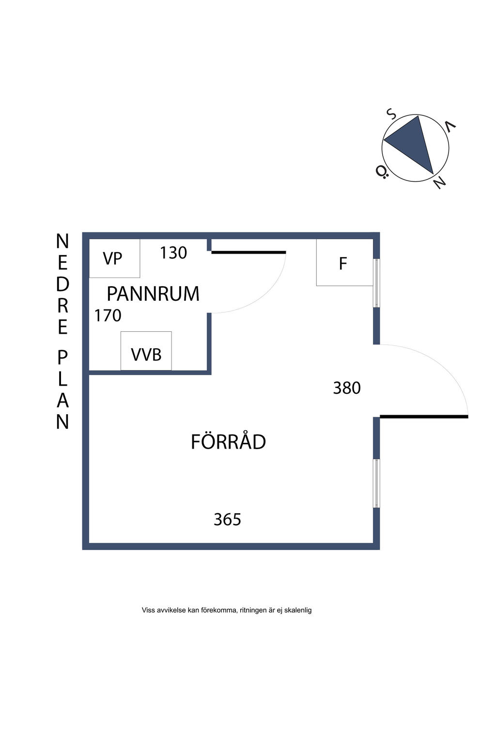 Planlösning, nedre plan