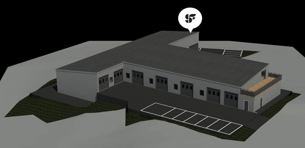 3D bild av lokalerna. Obs, kan avvika vid färdigställande. 