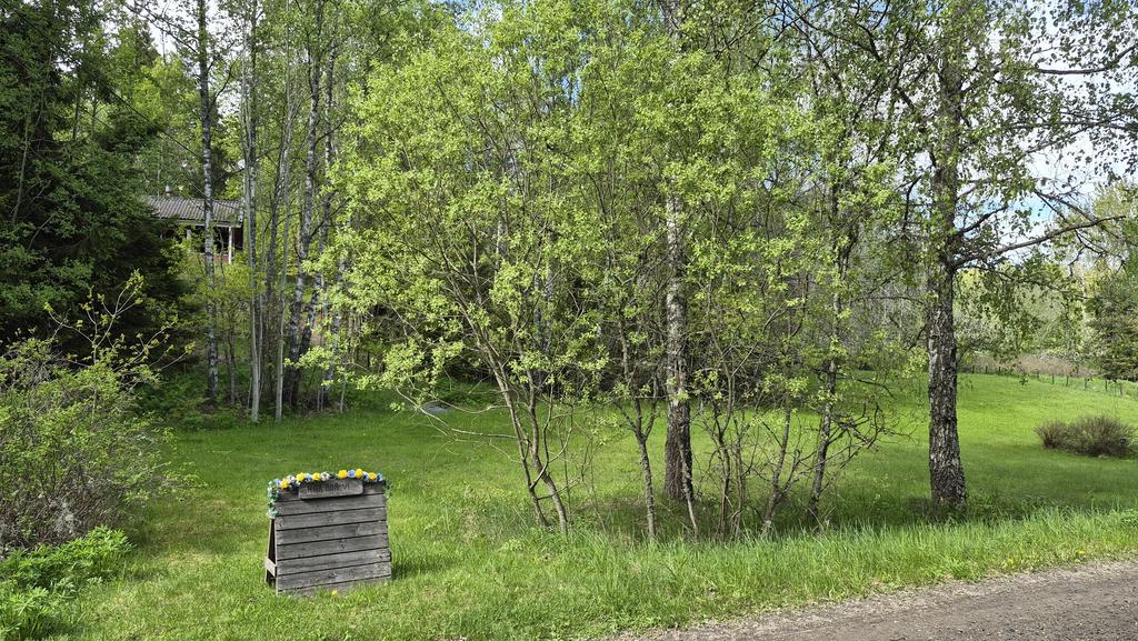 Ingång på tomten från den lilla vägen nedanför