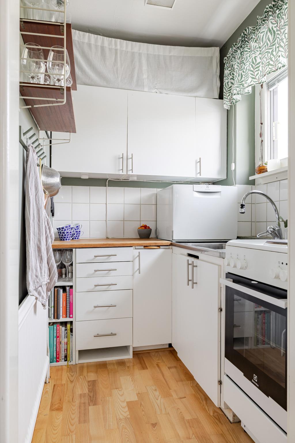 Kompakt och praktiskt kök.