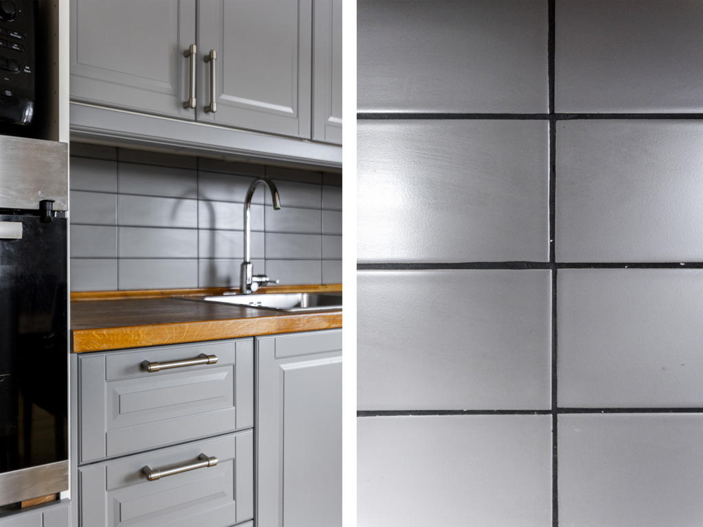 Kaklat över bänkskivor