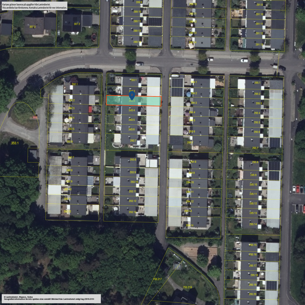 Flygfoto över området