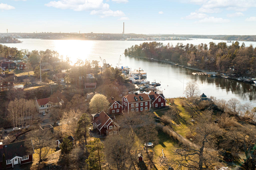 Områdesbild över Brf Kummelnäs Gård