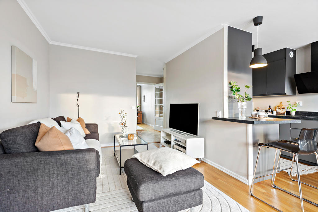 Lättmöblerat vardagsrum