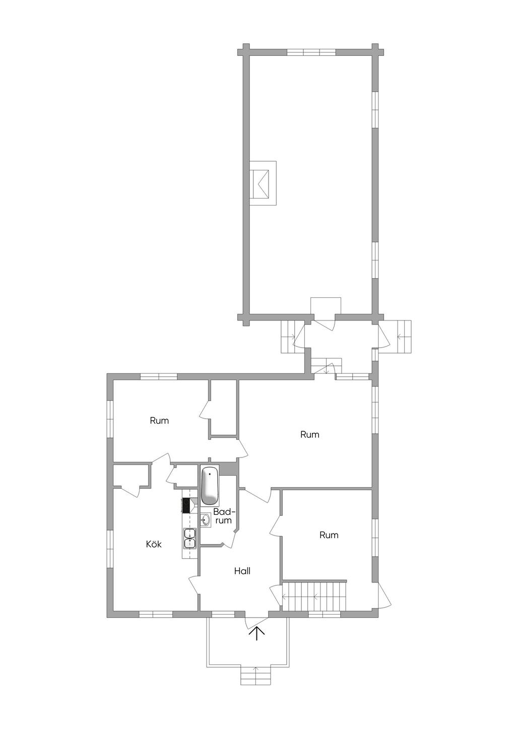 Planskiss nedreplan