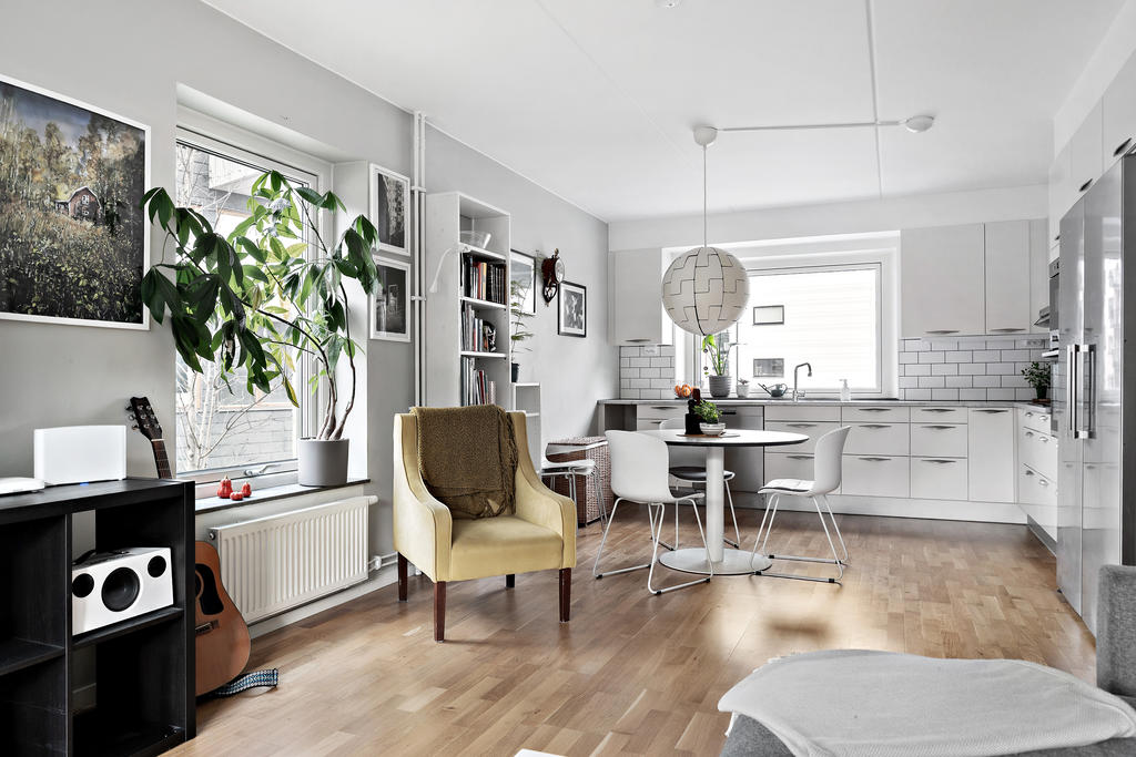 Öppet kök med plats för socialt häng