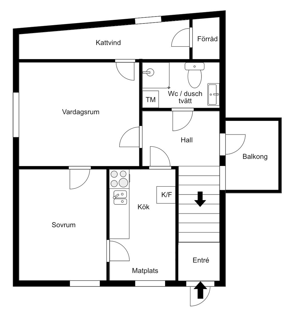 Virgatan 4B  Övre plan lgh3