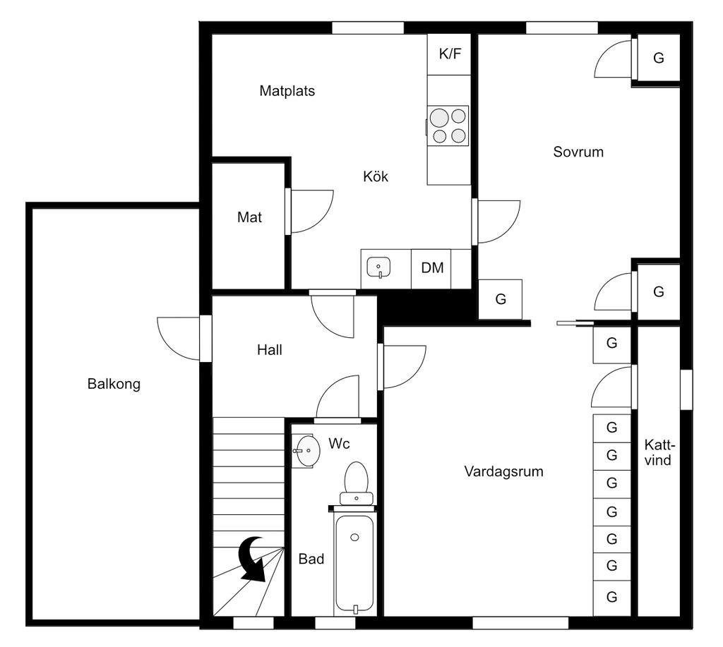 Virgatan 4A Övre plan lgh2 
