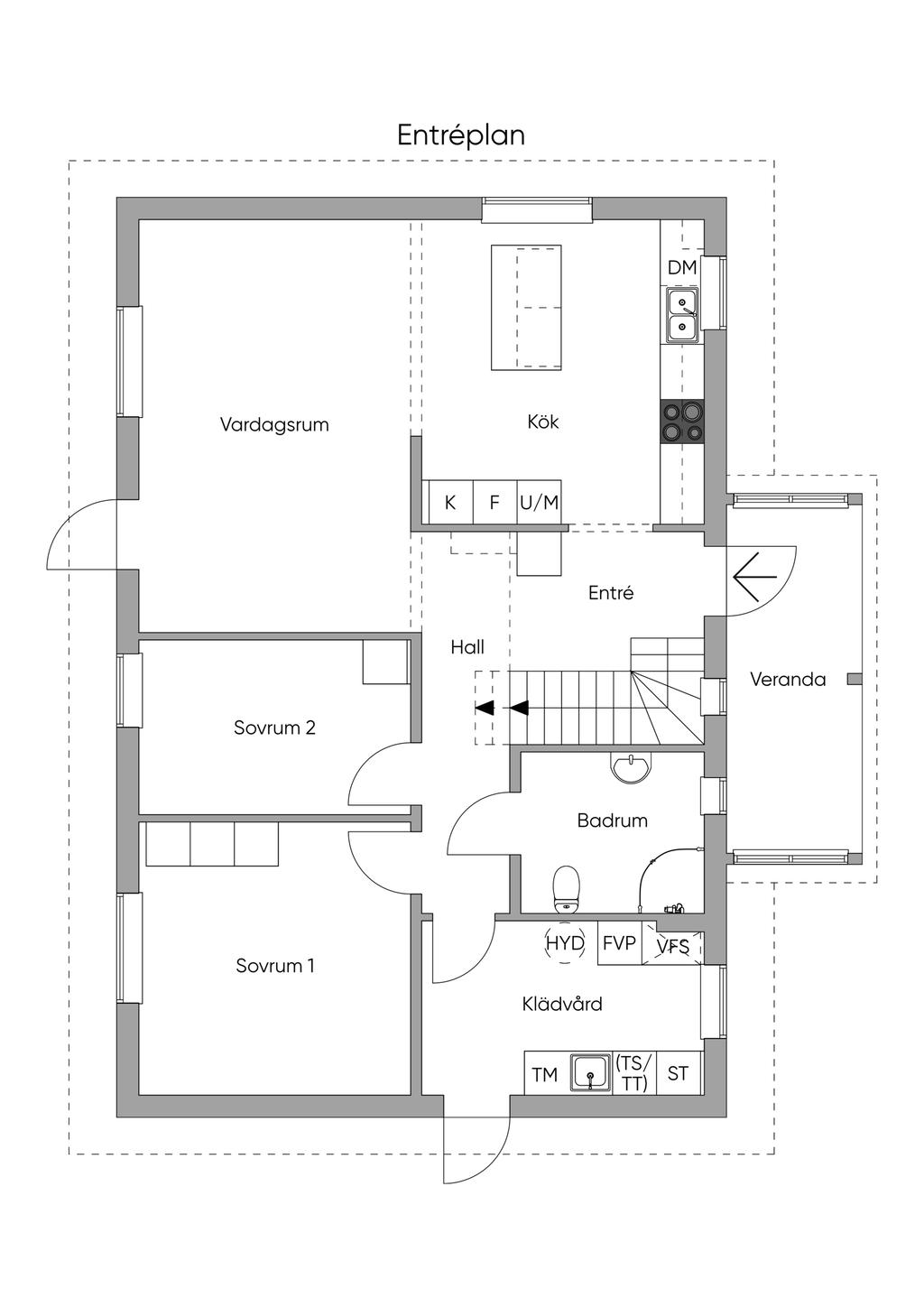 Planlösning entréplan