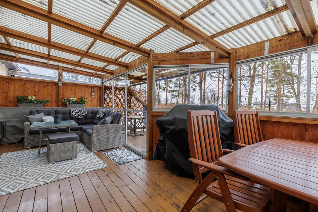 Uterummet som nås från köket