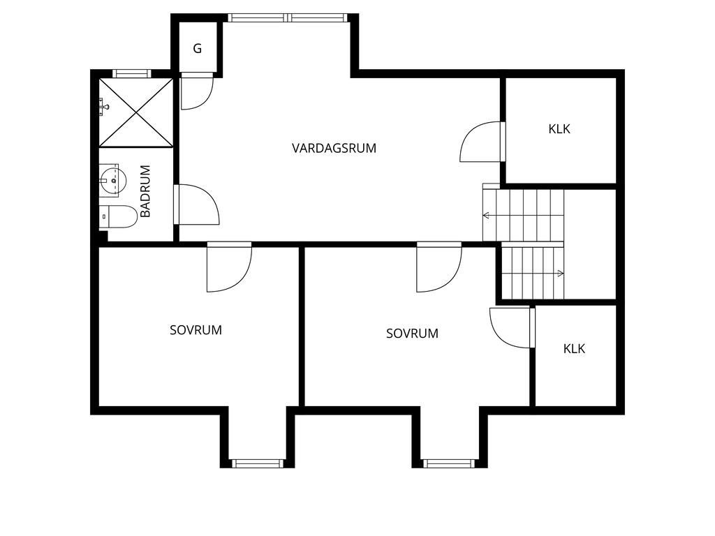 Planritning övervåning