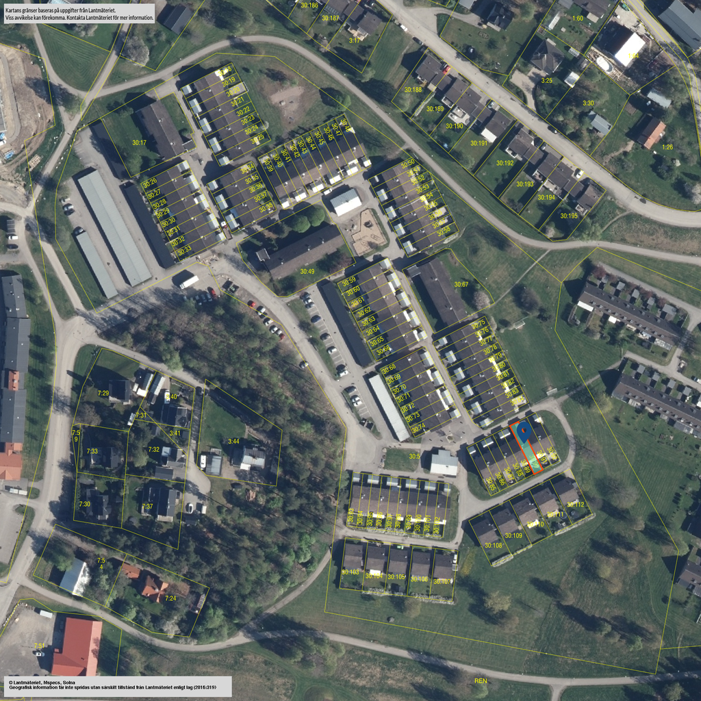 Vy över området Kilberg. 