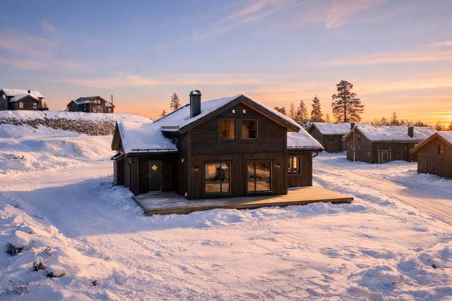 EXEMPELBILD färdig stuga Lykkebris - S. Observera att stugan på bilden kan vara extrautrustad