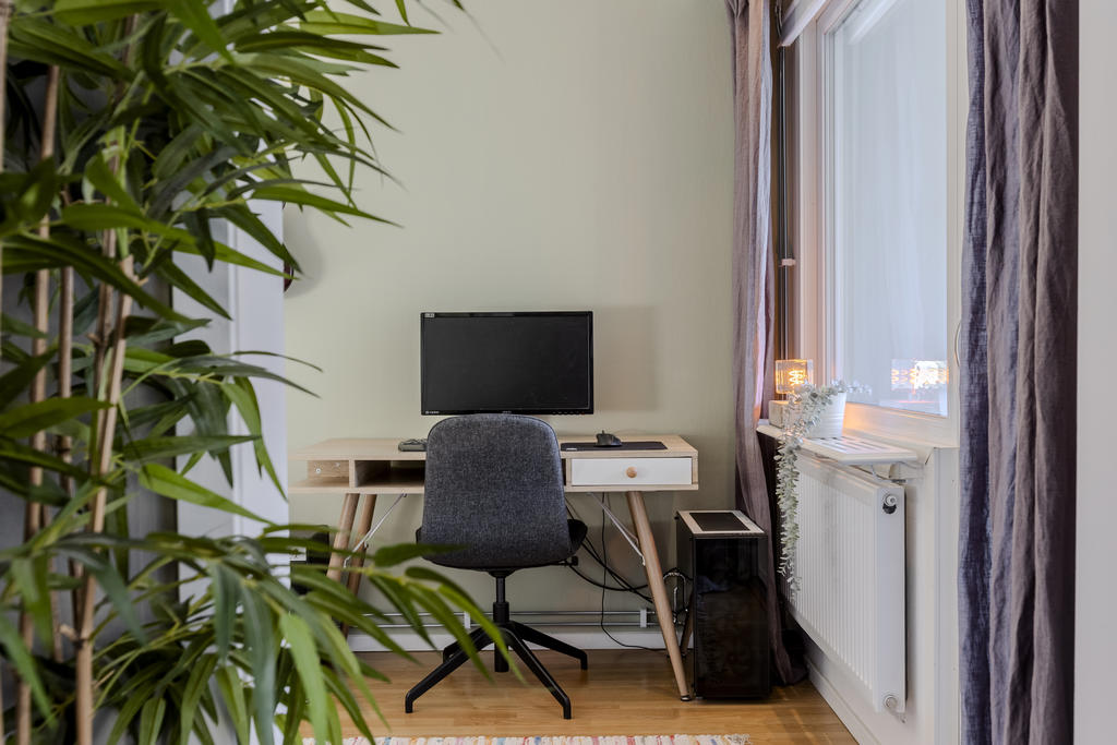 Kontorshörna i sovrum