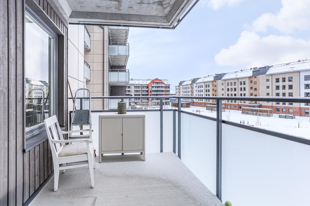 Stor balkong i söderläge