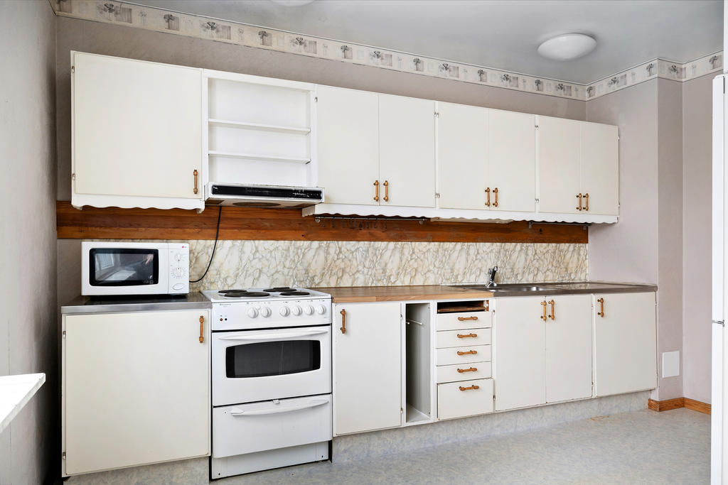 Kök i äldre skick.