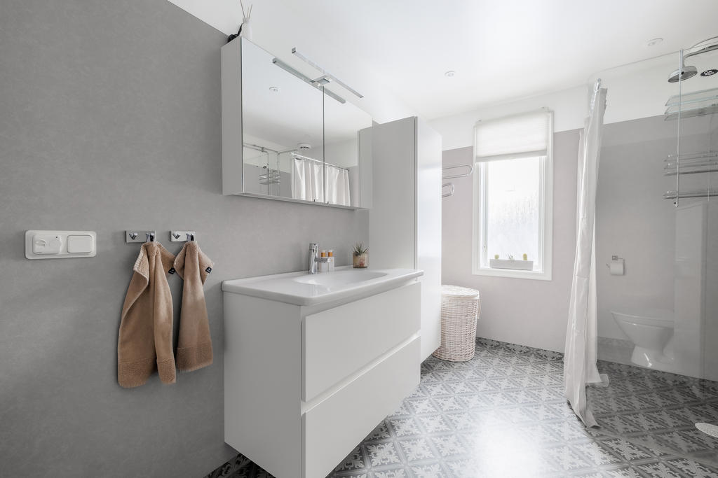 Renoverat stilrent badrum