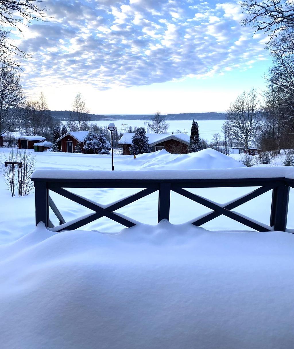 Vacker vintervy över Teåkersjön.