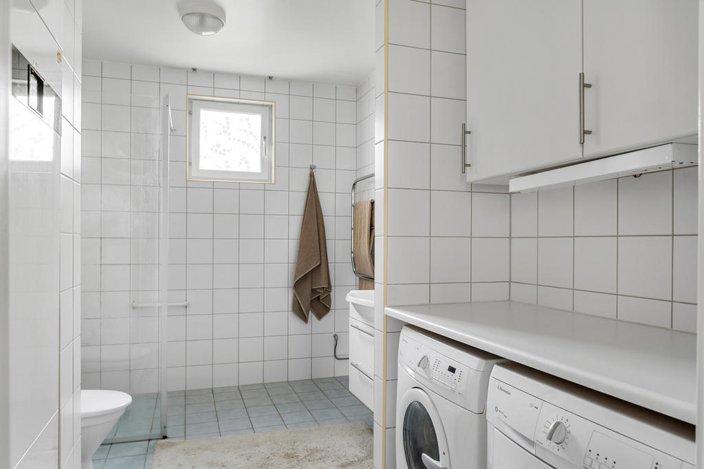 Badrum med tvätt möjligheter 