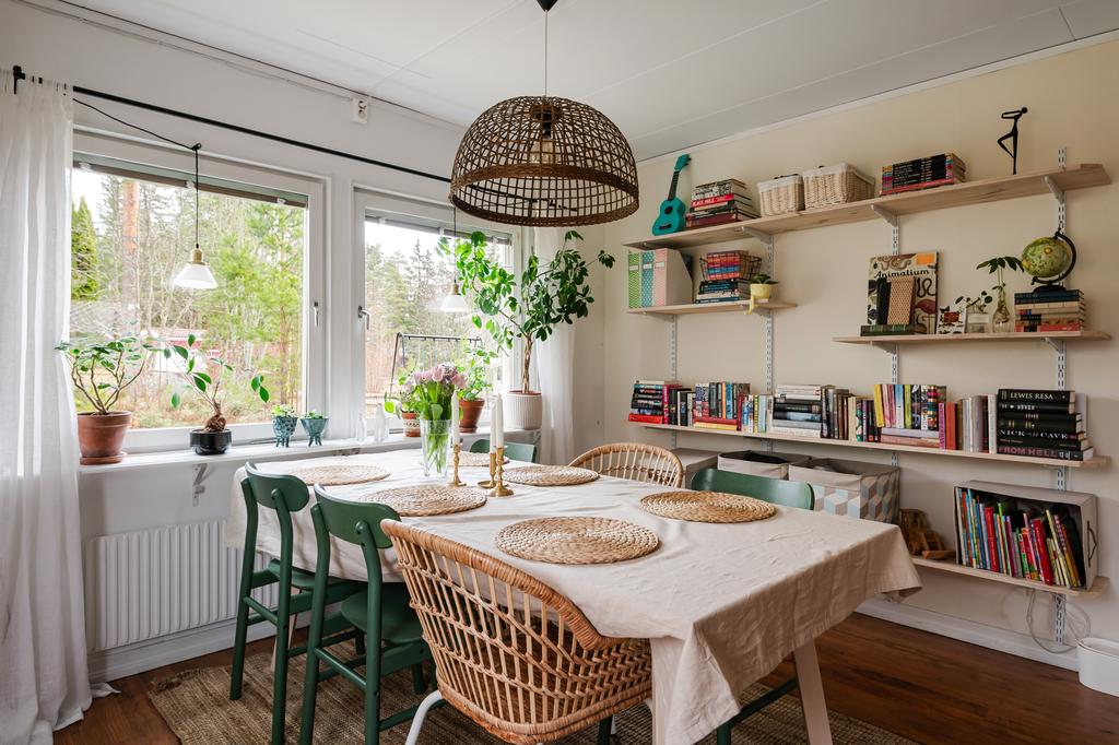 Matplats i vardagsrummet