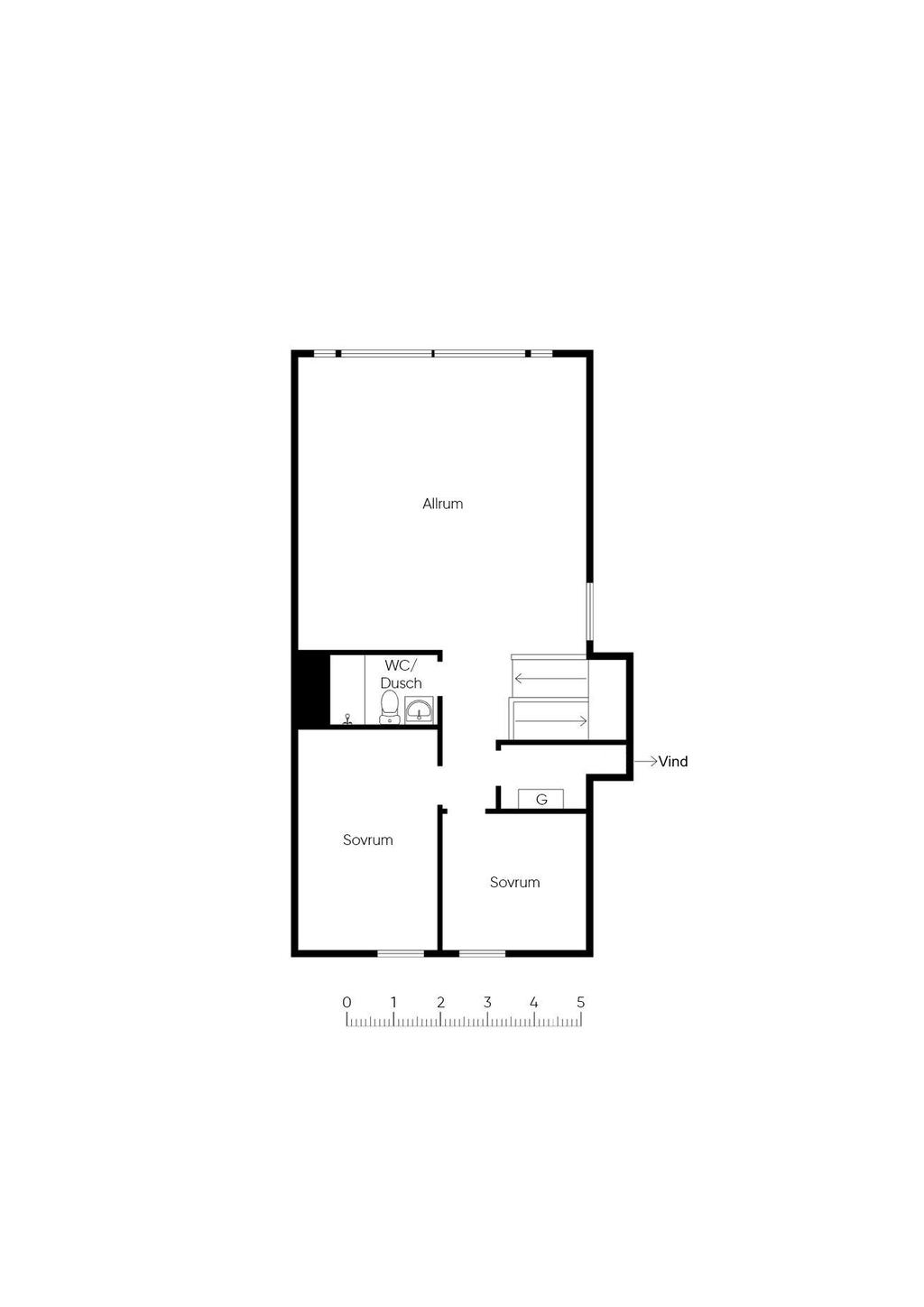 Planlösning övre plan 