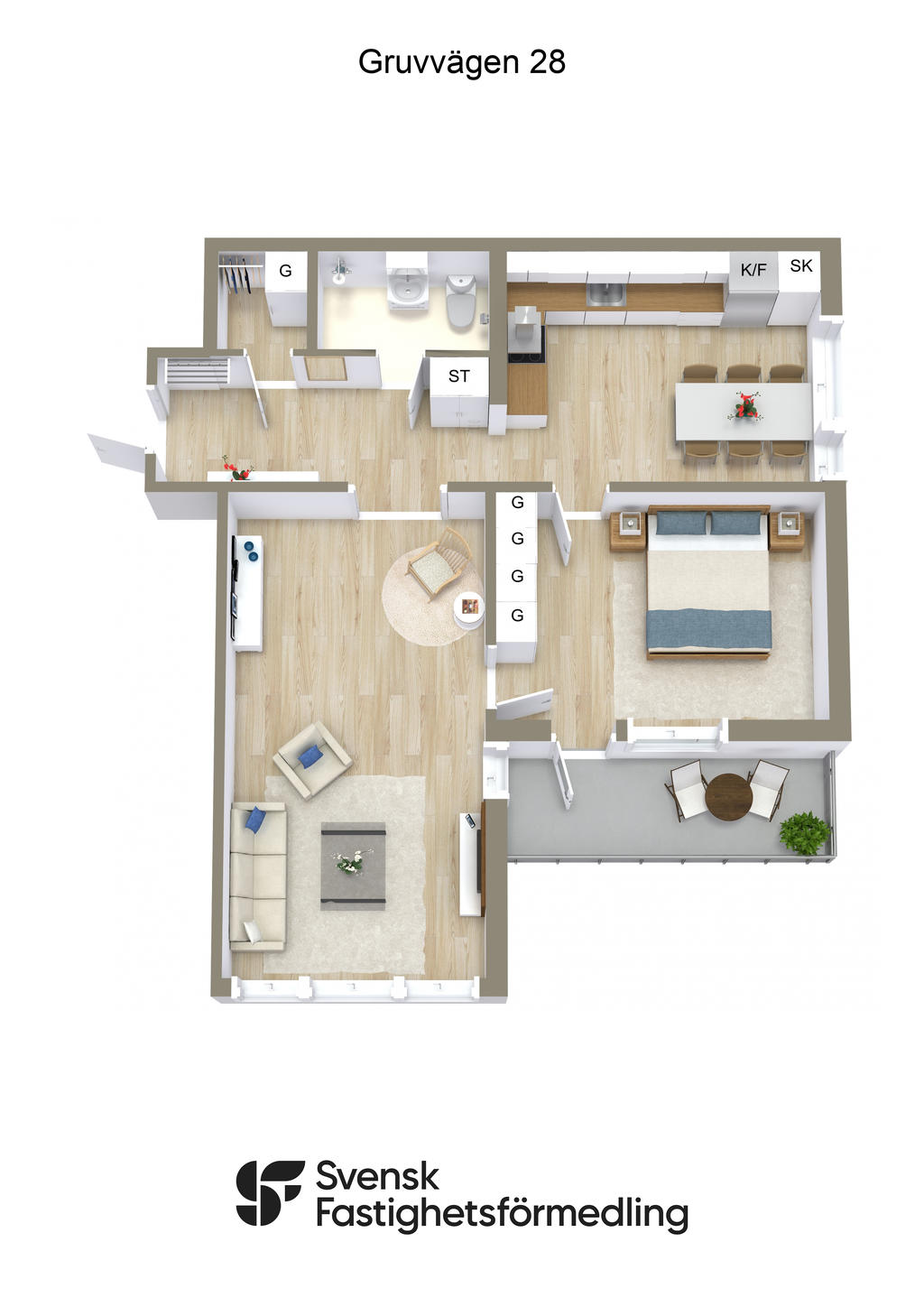 Möblerad planlösning 