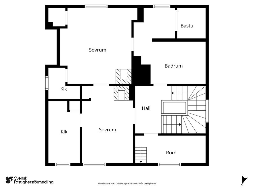 Planritning övre plan