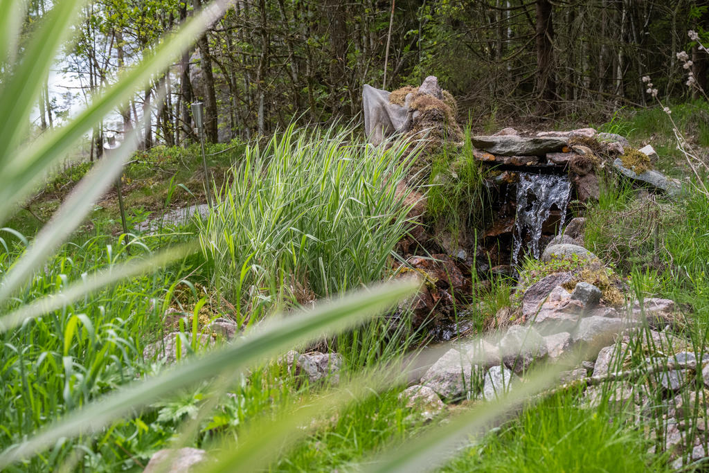 Eget vattenfall skapar stämning