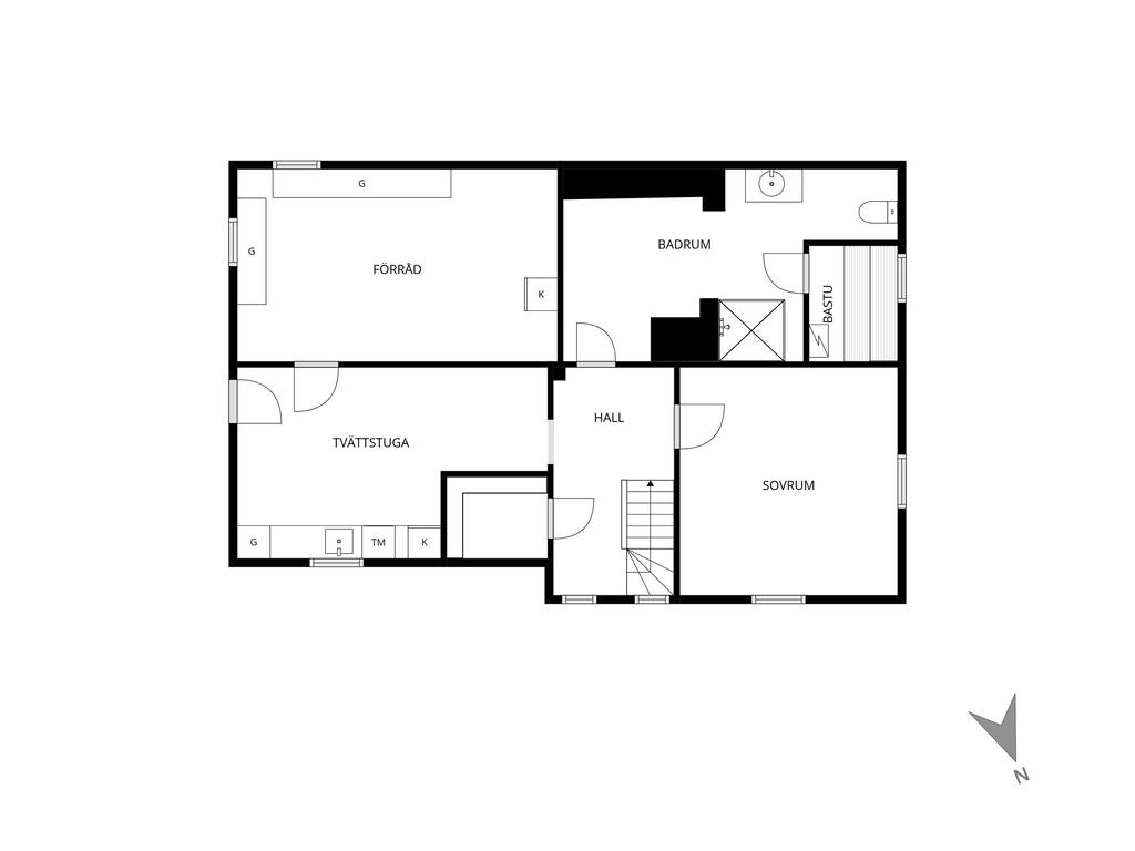 Planlösning källarplan