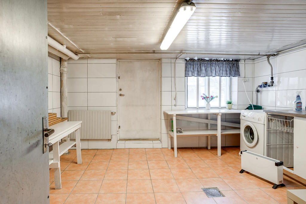 Renoverad tvättstuga i källaren