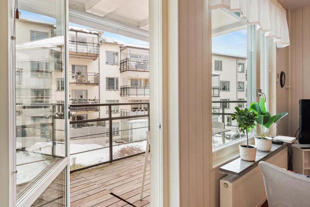 Balkong mot innergården