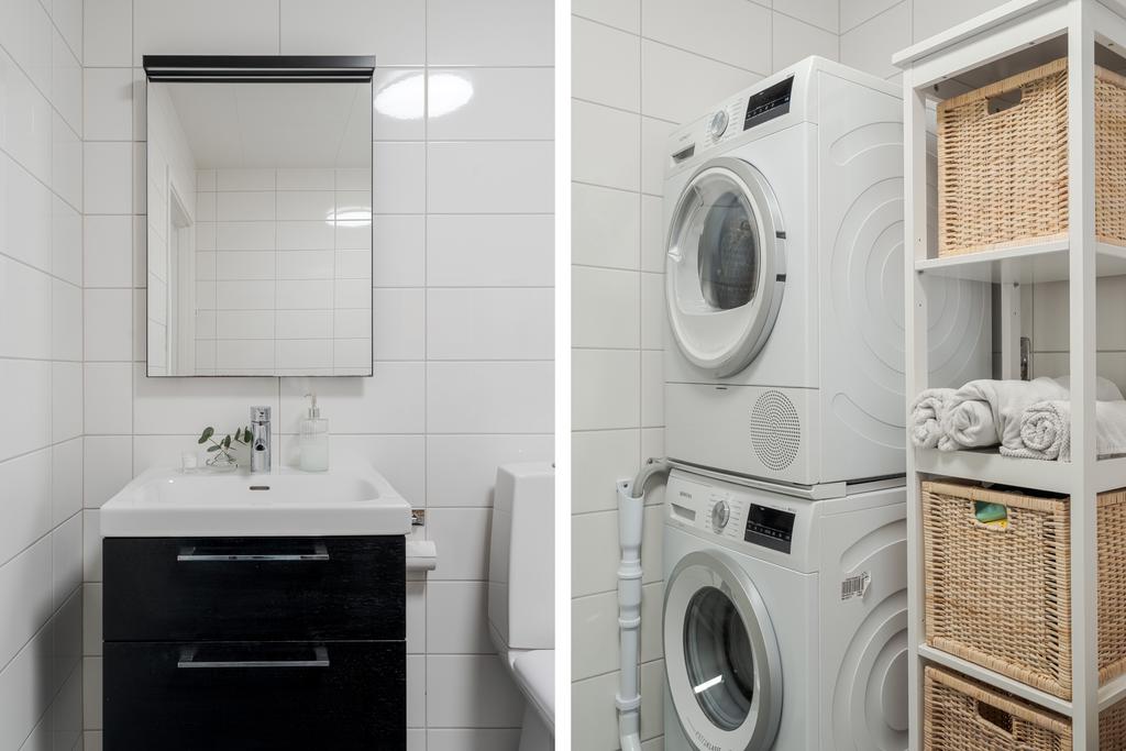 Handfat i kommod - tvättmaskin och torktumlare 