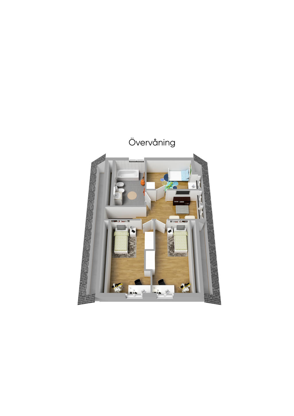 Planlösning övre plan