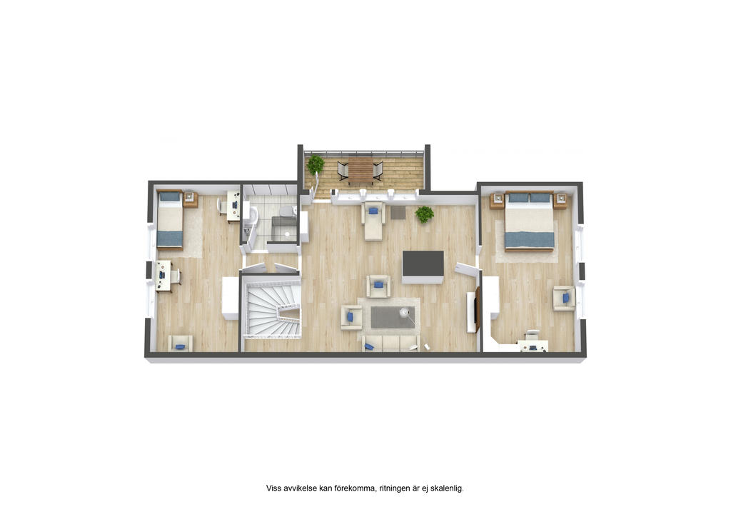 Planritning övre plan