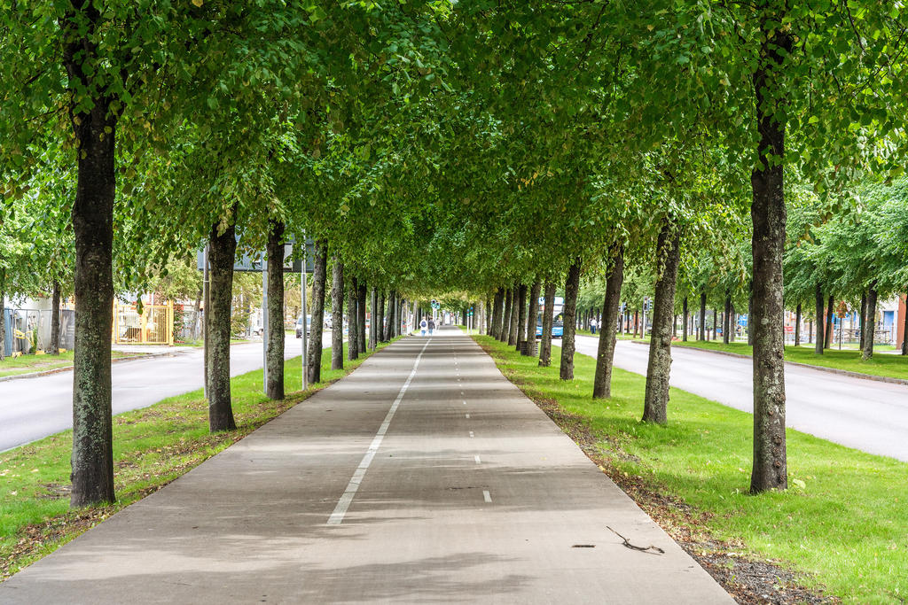 Härliga promenadstråk finns i närheten.