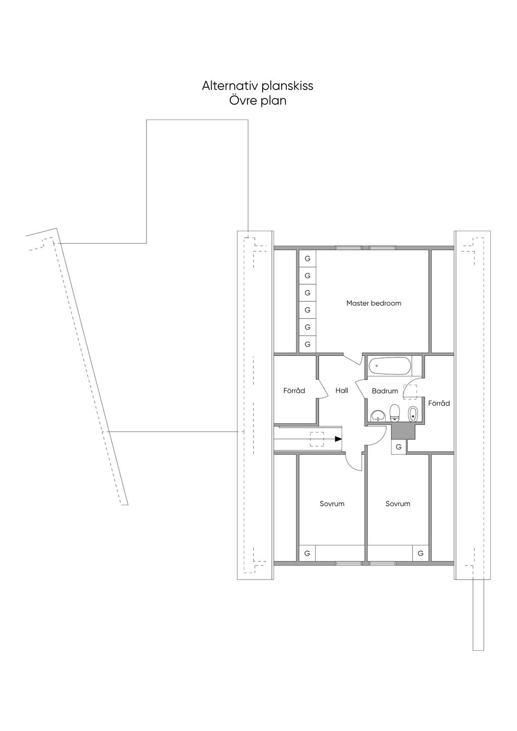 Alternativ Planskiss Övre Plan, 2D
