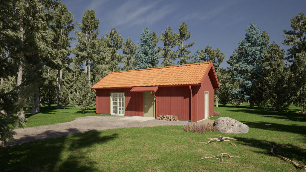 Exempelbild LODGE modell NILS, byggt och designat av av NORDIQ.