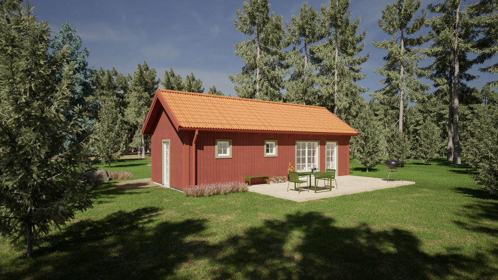 Exempelbild LODGE modell NILS, byggt och designat av av NORDIQ.