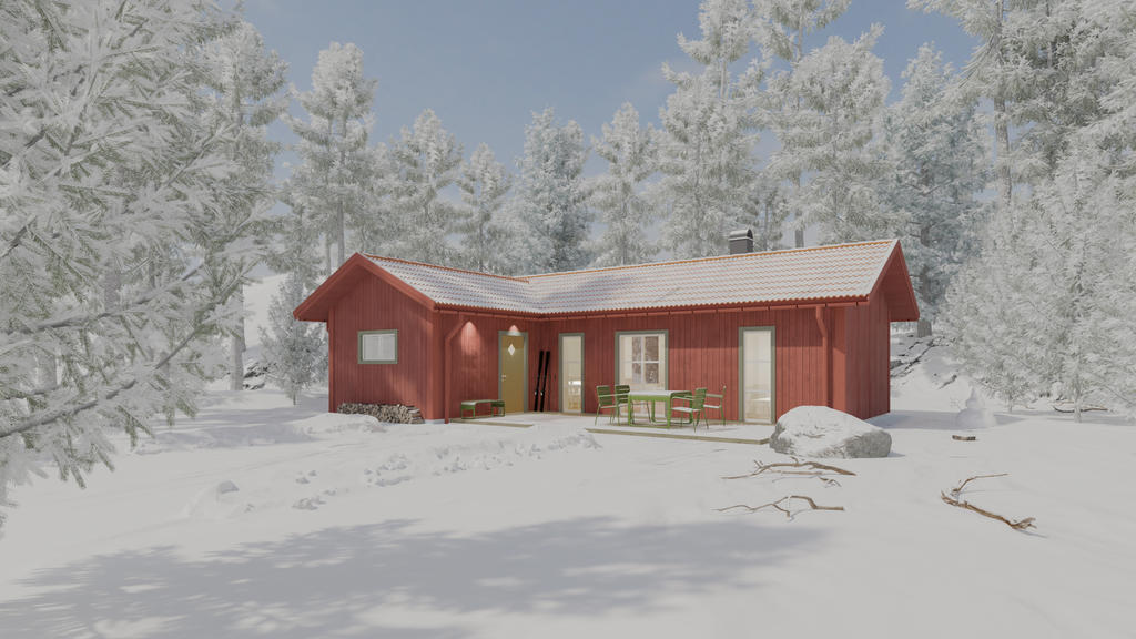 Exempelbild LODGE modell ANNA, byggt och designat av av NORDIQ.